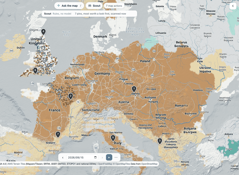 Scout over Europe in September 2026