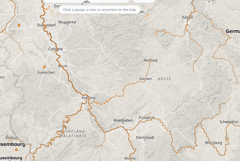 The Rhine, Mosel and Main at zoom 7