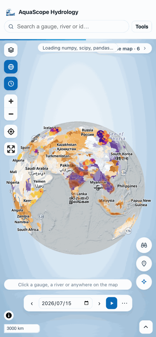 On a phone: the closure error in July 2026, the monsoon storing water over South Asia